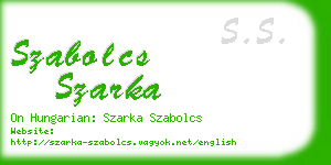 szabolcs szarka business card